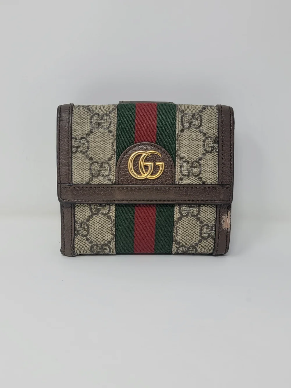 GUCCI Ophidia GG French Flap Wallet - Picture 1 of 10